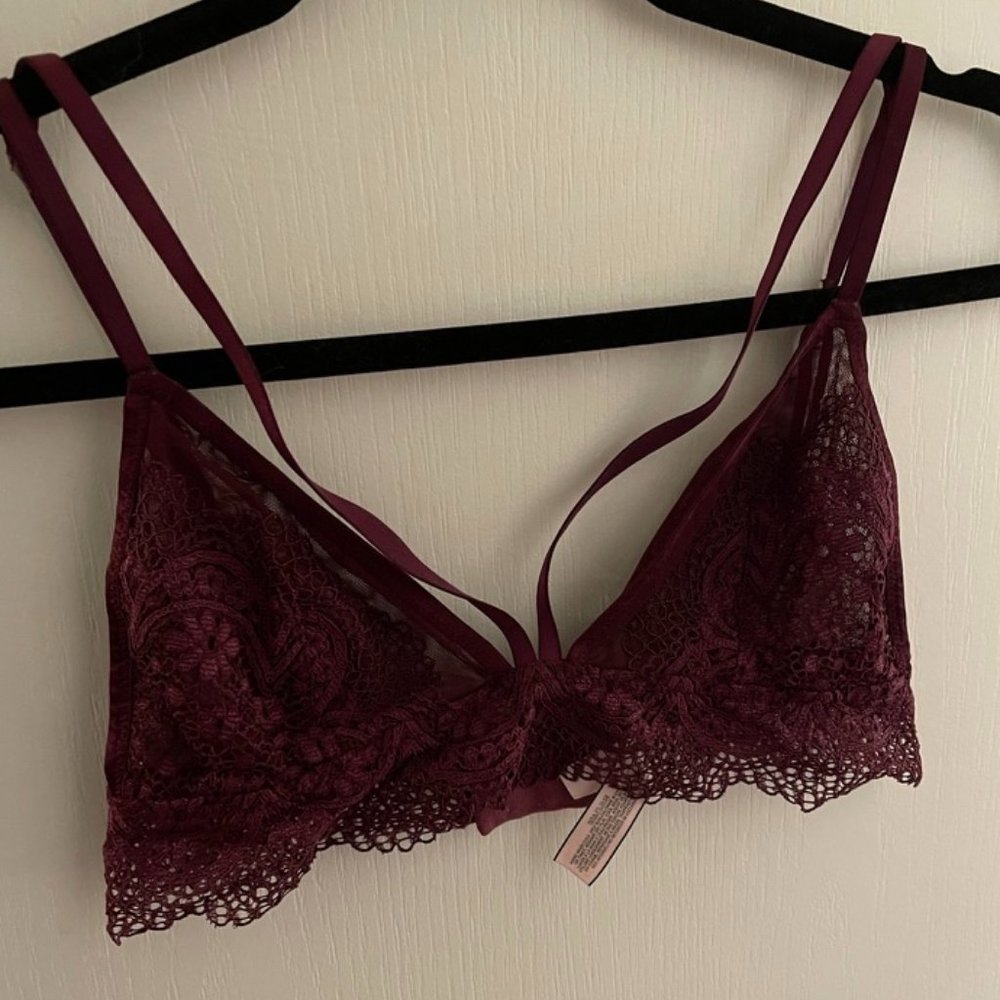 Burgundy Lace Bralette
